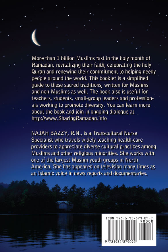 Back cover of "The Beauty of Ramadan" by Najah Bazzy