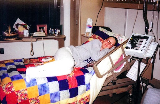 Heather in the hospital