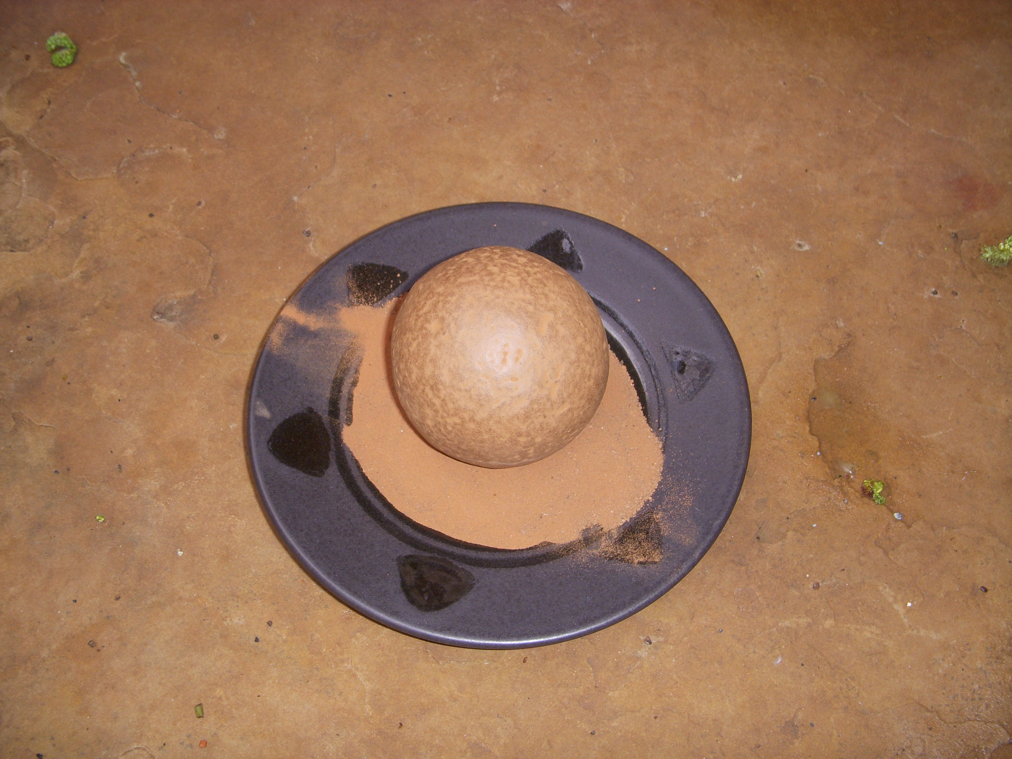 My first dorodango, from a deposit of soil in Sedona, AZ