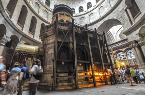 Tomb of Jesus in midst of church