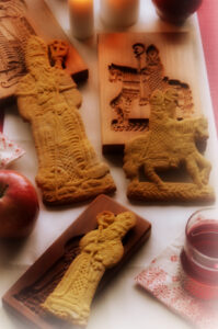 cookies and wooden cookie molds St. Nicholas Day