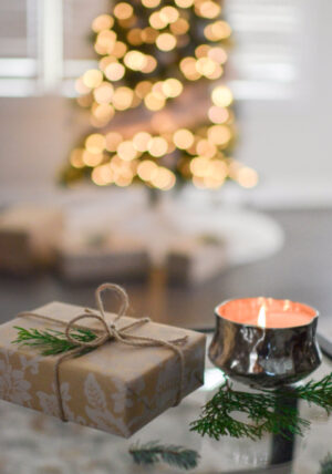 Candle gift tree Christmas