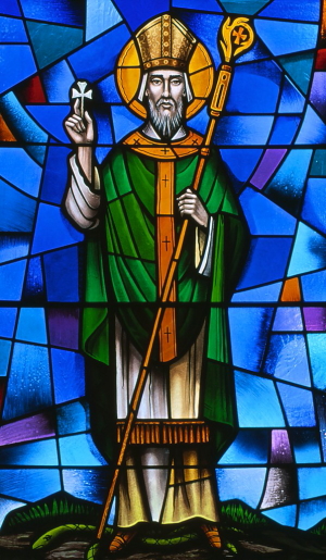 St. Patrick, stained glass