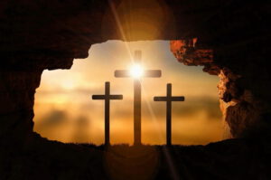 Resurrection three crucifixes