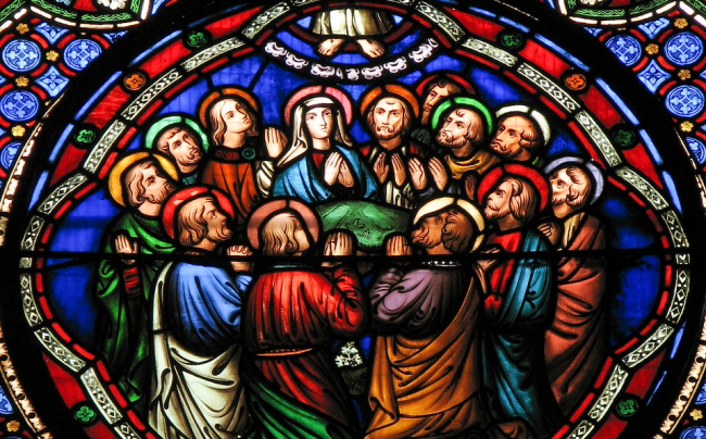 Stained-glass, Ascension of Jesus