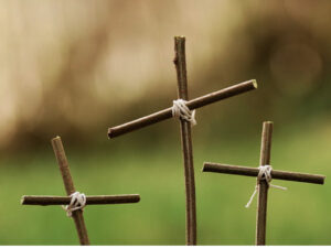 Stick crosses Good Friday