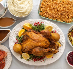 Thanksgiving table, turkey