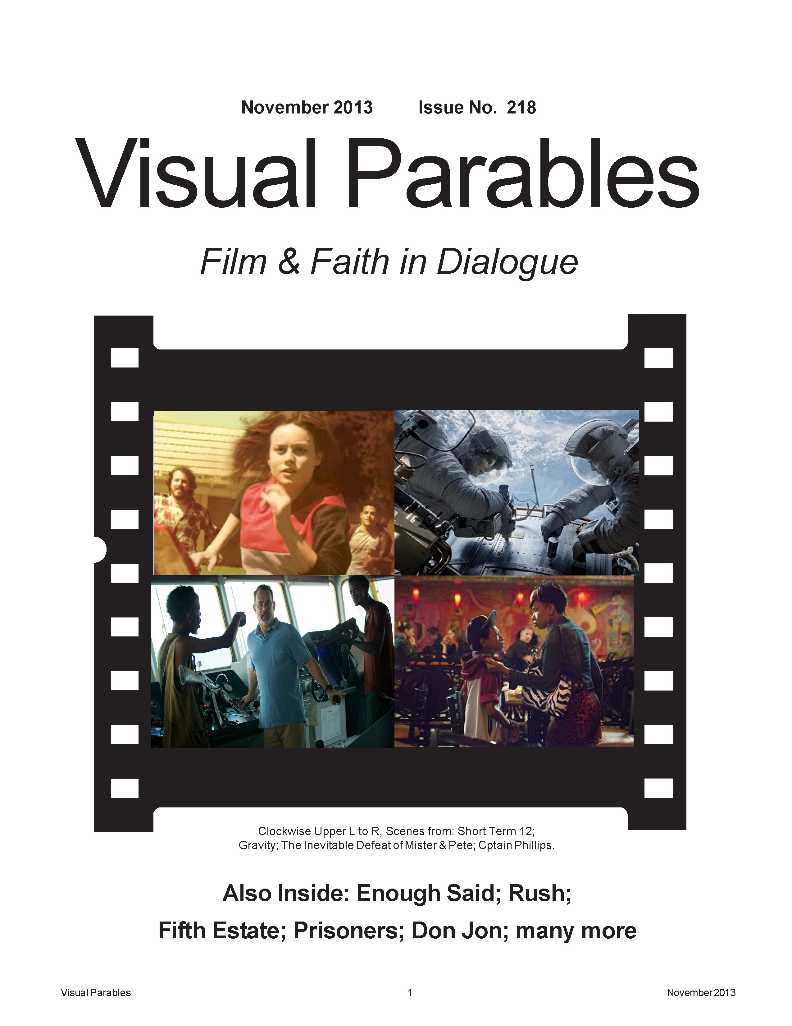 November 2013 Issue of Visual Parables